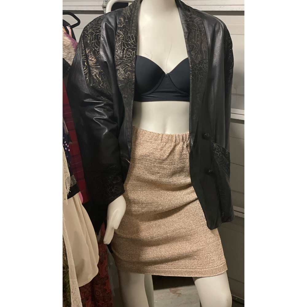 Vintage knitwear gold skirt